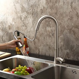 Deck Mounted Single Handle One Hole with Nickel Brushed Kitchen Tap