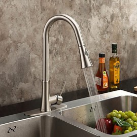 Deck Mounted Single Handle One Hole with Nickel Brushed Kitchen Tap