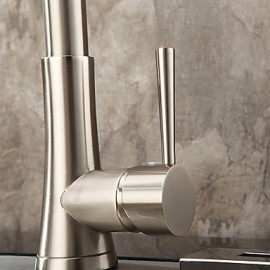 Deck Mounted Single Handle One Hole with Nickel Brushed Kitchen Tap