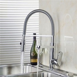 Deck Mounted Single Handle One Hole with Chrome Kitchen Tap