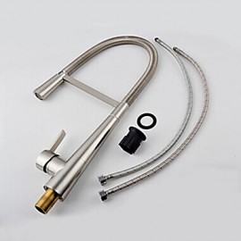 Deck Mounted Single Handle One Hole with Brushed Kitchen Tap