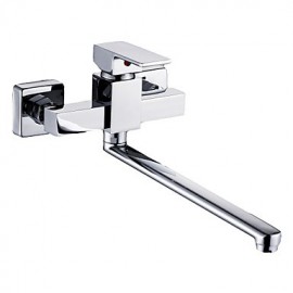 Wall Mounted Single Handle Two Holes with Chrome Kitchen Tap