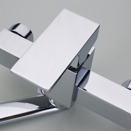 Wall Mounted Single Handle Two Holes with Chrome Kitchen Tap