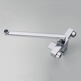 Wall Mounted Single Handle Two Holes with Chrome Kitchen Tap