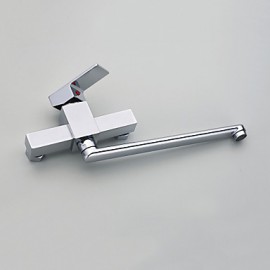 Wall Mounted Single Handle Two Holes with Chrome Kitchen Tap