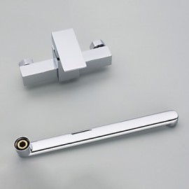 Wall Mounted Single Handle Two Holes with Chrome Kitchen Tap