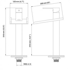 Waterfall Bathroom Sink Tap Contemporary Chrome Brass Vessel