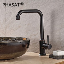 Deck Mounted Single Handle One Hole with Oil-rubbed Bronze Kitchen Tap