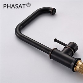 Deck Mounted Single Handle One Hole with Oil-rubbed Bronze Kitchen Tap