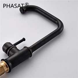 Deck Mounted Single Handle One Hole with Oil-rubbed Bronze Kitchen Tap