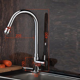 Deck Mounted Single Handle One Hole with Chrome Kitchen Tap