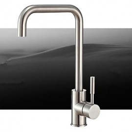 Deck Mounted Single Handle One Hole with Nickel Brushed Kitchen Tap
