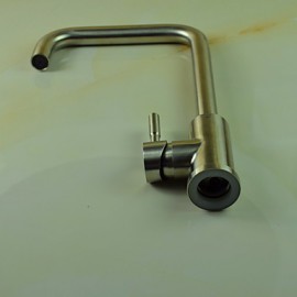 Deck Mounted Single Handle One Hole with Nickel Brushed Kitchen Tap