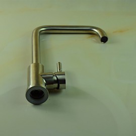 Deck Mounted Single Handle One Hole with Nickel Brushed Kitchen Tap