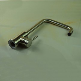 Deck Mounted Single Handle One Hole with Nickel Brushed Kitchen Tap