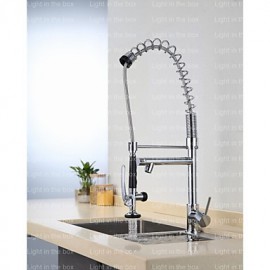 Kitchen Tap Contemporary Pullout Spray Brass Chrome 2 Functions Kitchen Sink Tap Mixer