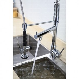 Kitchen Tap Contemporary Pullout Spray Brass Chrome 2 Functions Kitchen Sink Tap Mixer