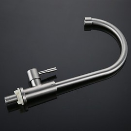High Quality Fashion Brushed Finish Stainless Steel 360 Degree Rotatable Single Cold Kitchen Sink Tap
