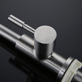 High Quality Fashion Brushed Finish Stainless Steel 360 Degree Rotatable Single Cold Kitchen Sink Tap