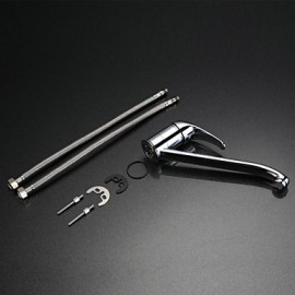 Contemporary 360 Degree Rotatable Chrome Finish Brass Tap - Silver