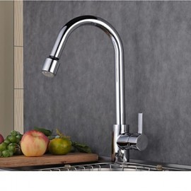 Deck Mounted Single Handle One Hole with Chrome Kitchen Tap