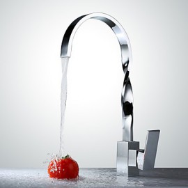 Deck Mounted Single Handle One Hole with Chrome Kitchen Tap