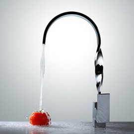 Deck Mounted Single Handle One Hole with Chrome Kitchen Tap