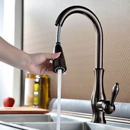 Kitchen Tap Antique Pullout Spray/Sidespray/Pre Rinse Brass Oil-rubbed Bronze