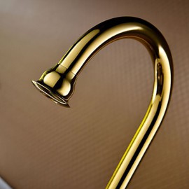 Traditional Ti-PVD Finish One Hole Single Handle Deck Mounted Rotatable Kitchen Tap