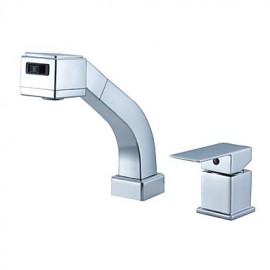 Deck Mounted Single Handle Two Holes with Chrome Kitchen Tap