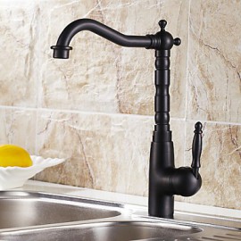 Traditional Centerset Oil-rubbed Bronze Finish Single Handle Kitchen Tap