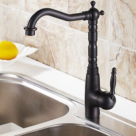 Traditional Centerset Oil-rubbed Bronze Finish Single Handle Kitchen Tap