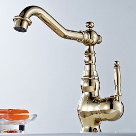 Deck Mounted Single Handle One Hole with Ti-PVD Kitchen Tap