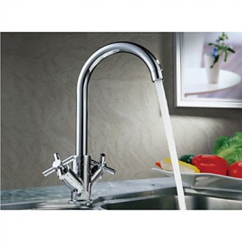 American Standard Deck Mounted Two Handles One Hole with Chrome Kitchen Tap