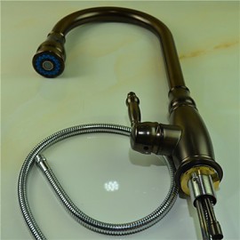 Deck Mounted Single Handle One Hole with Oil-rubbed Bronze Kitchen Tap