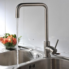 High Quality Fashion Brushed Finish Stainless Steel 360 Degree Rotatable Kitchen Sink Tap