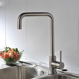 High Quality Fashion Brushed Finish Stainless Steel 360 Degree Rotatable Kitchen Sink Tap