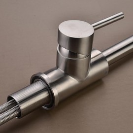 High Quality Fashion Brushed Finish Stainless Steel 360 Degree Rotatable Kitchen Sink Tap