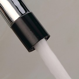 Contemporary Single Handle Chrome LED Color Kitchen Tap