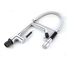 Contemporary Single Handle Chrome LED Color Kitchen Tap