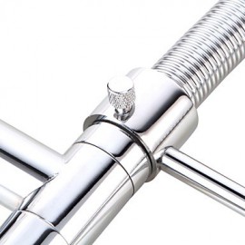 Contemporary Single Handle Chrome LED Color Kitchen Tap