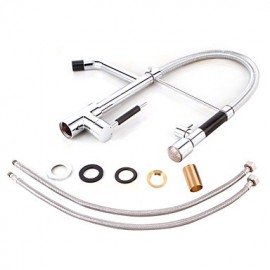 Contemporary Single Handle Chrome LED Color Kitchen Tap