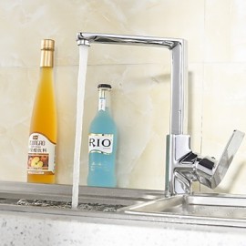 Contemporary Brass Kitchen Tap (Chrome Finish)