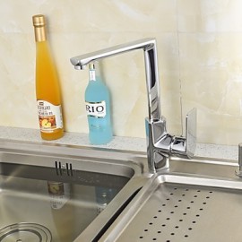 Contemporary Brass Kitchen Tap (Chrome Finish)