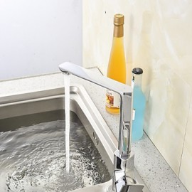 Contemporary Brass Kitchen Tap (Chrome Finish)