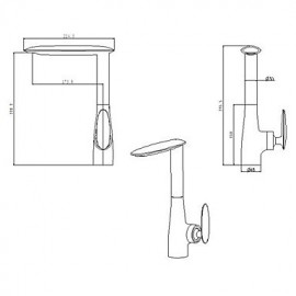 Deck Mounted Single Handle One Hole with Ti-PVD Kitchen Tap