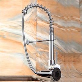 Warpeu Deck Mounted Single Handle One Hole with Chrome Kitchen Tap