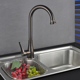 Deck Mounted Single Handle One Hole with Oil-rubbed Bronze Kitchen Tap