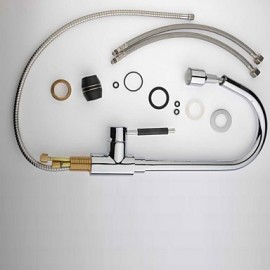 Deck Mounted Single Handle One Hole with Chrome Kitchen Tap