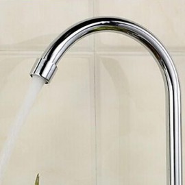 360 Degree Rotatable Stylish Chromed Brass Kitchen Tap - Silver